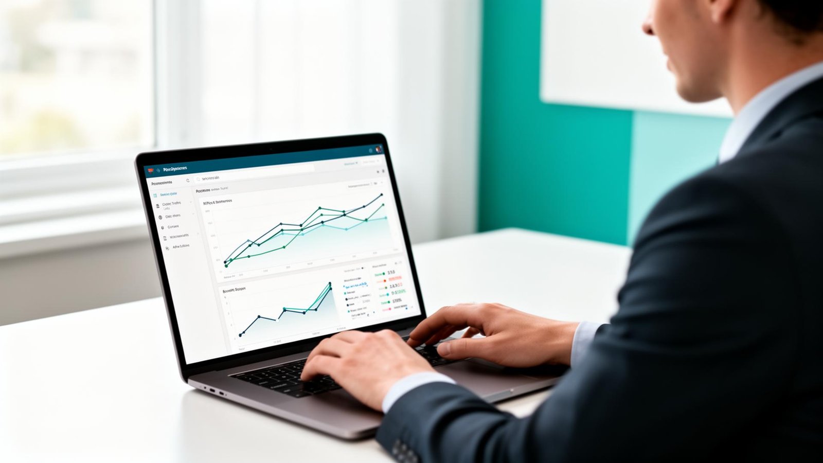 CLICQRANK Agency dashboard with SEO ranking chart